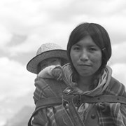 Cover image of Mary Mark and baby, Stoney Nakoda